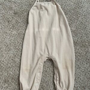 Quincy Mae Cream Striped Kids One Piece